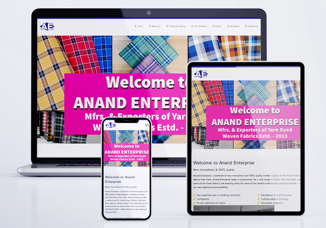 cloths manufacturing company website designs